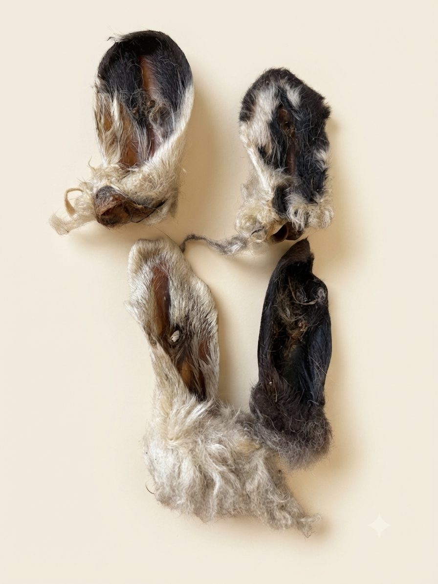 Oreille d’agneau (avec poils)