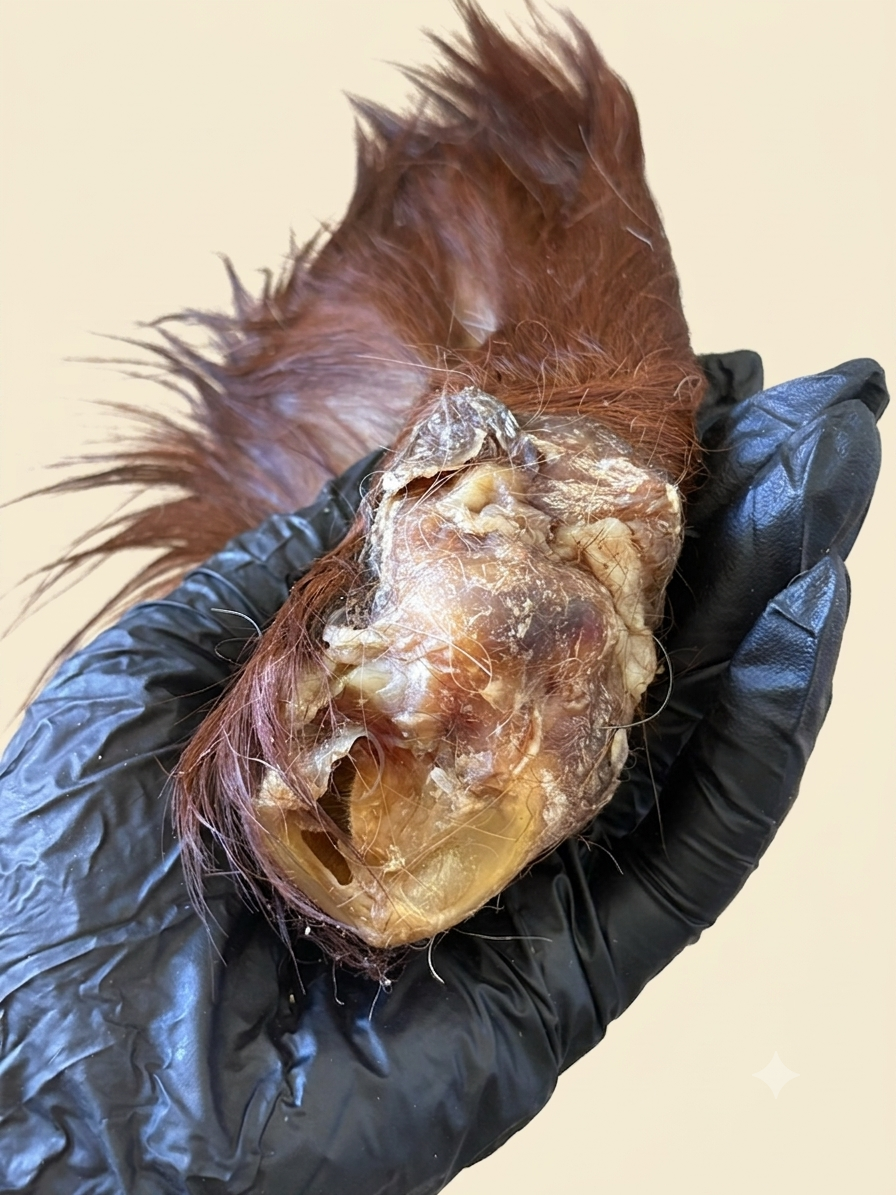 Oreille de bœuf avec poils